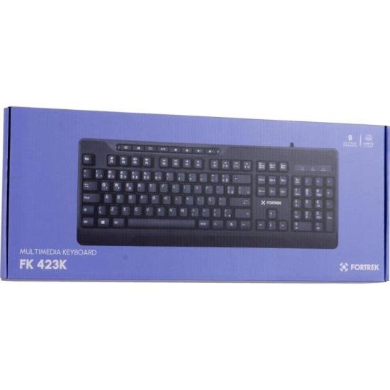 Teclado Multimídia Fortrek OLK101 Preto FK 423K por 56,00 à vista no boleto/pix ou parcele em até 2x sem juros. Compre na loja Mundomax!