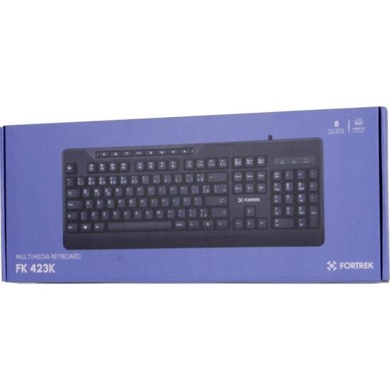 Teclado Multimídia Fortrek OLK101 Preto FK 423K por 56,00 à vista no boleto/pix ou parcele em até 2x sem juros. Compre na loja Mundomax!