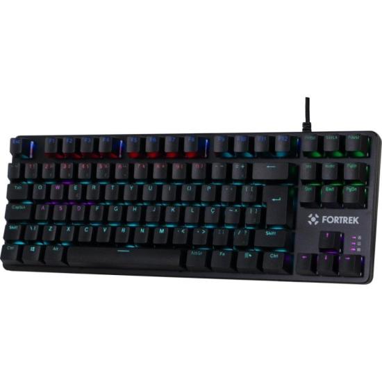 Teclado Gamer Mecânico Fortrek Black Hawk Compact Rainbow por 215,00 à vista no boleto/pix ou parcele em até 8x sem juros. Compre na loja Mundomax!
