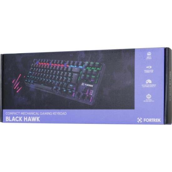 Teclado Gamer Mecânico Fortrek Black Hawk Compact Rainbow por 215,00 à vista no boleto/pix ou parcele em até 8x sem juros. Compre na loja Mundomax!