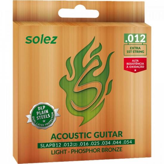 Encordoamento Violão Aço SOLEZ SLAPB12 012 Phospor Bronze (75977)