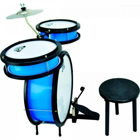 Bateria Infantil CUSTOM KIDS CKDM3BL Azul por 335,90 à vista no boleto/pix ou parcele em até 10x sem juros. Compre na loja Mundomax!