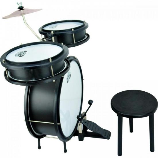 Bateria Infantil CUSTOM KIDS CKDM3BK Preto por 0,00 à vista no boleto/pix ou parcele em até 1x sem juros. Compre na loja Mundomax!