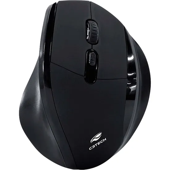 Mouse Sem Fio C3Tech M-W120BK Ergo Preto (76139)