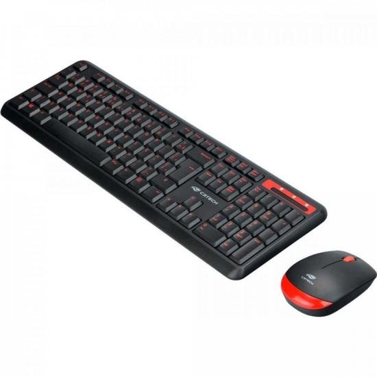 Kit Teclado e Mouse C3Tech K-W100BK Sem Fio por 99,99 à vista no boleto/pix ou parcele em até 3x sem juros. Compre na loja Mundomax!