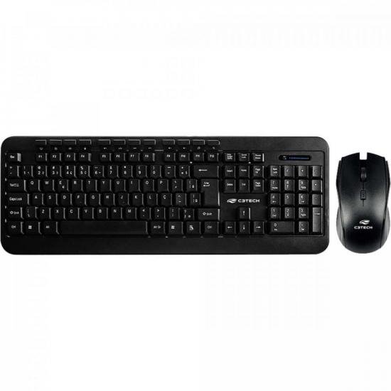 Kit Teclado e Mouse C3Tech K-W60BK Sem Fio por 107,00 à vista no boleto/pix ou parcele em até 4x sem juros. Compre na loja Mundomax!