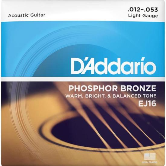 Encordoamento Violão Aço .012-.053 Phosphor Bronze EJ16 D\