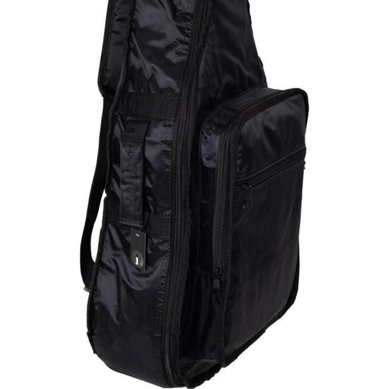 Capa para Violão Folk Nylon 70 Acolchoada com Bolsa Cargo Preta MUNDOMAX por 149,99 à vista no boleto/pix ou parcele em até 5x sem juros. Compre na loja Mundomax!