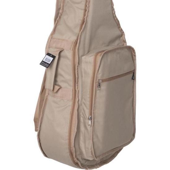Capa para Violão Folk Acolchoada com Bolsa Cargo Bege MUNDOMAX por 138,99 à vista no boleto/pix ou parcele em até 5x sem juros. Compre na loja Mundomax!