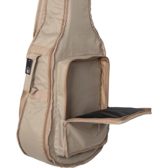 Capa para Violão Folk Acolchoada com Bolsa Cargo Bege MUNDOMAX por 138,99 à vista no boleto/pix ou parcele em até 5x sem juros. Compre na loja Mundomax!