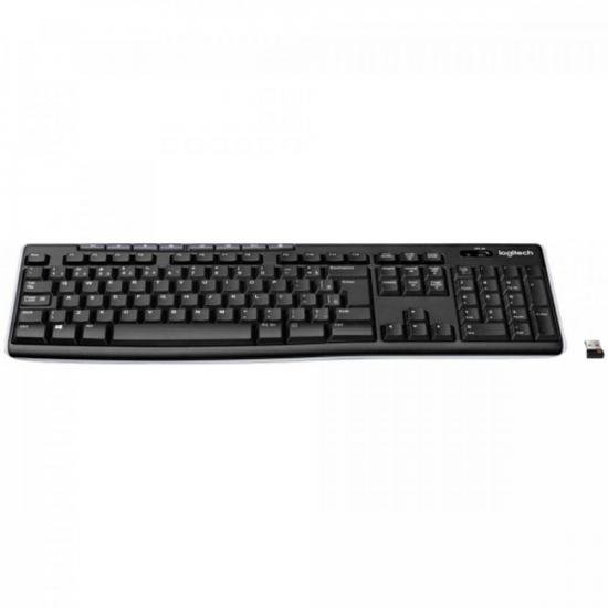 Teclado Sem Fio LOGITECH K270 Preto por 180,00 à vista no boleto/pix ou parcele em até 7x sem juros. Compre na loja Mundomax!