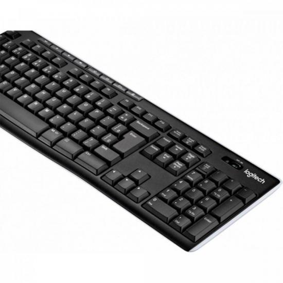 Teclado Sem Fio LOGITECH K270 Preto por 180,00 à vista no boleto/pix ou parcele em até 7x sem juros. Compre na loja Mundomax!