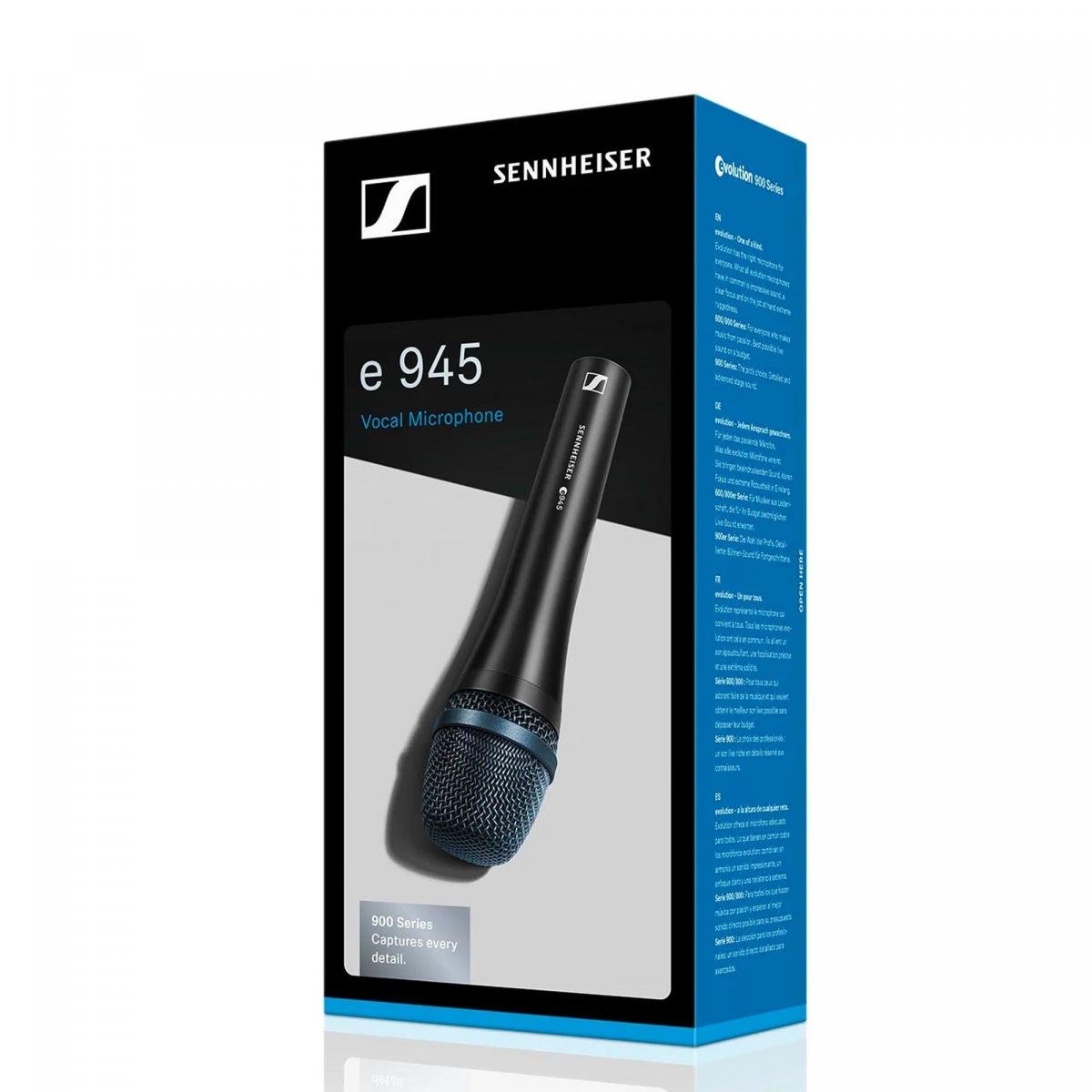 Microfone Sennheiser E945 Dinâmico Supercardióide - Mundomax