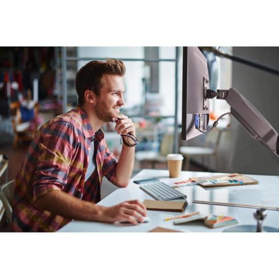 Suporte Para Monitor Triarticulado 13-27\" Multivisão MT-UNO por 224,99 à vista no boleto/pix ou parcele em até 8x sem juros. Compre na loja Mundomax!