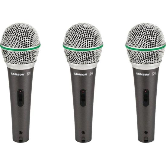 Kit Microfone de Mão SAMSON Q6CL3P Preto por 849,99 à vista no boleto/pix ou parcele em até 10x sem juros. Compre na loja Mundomax!