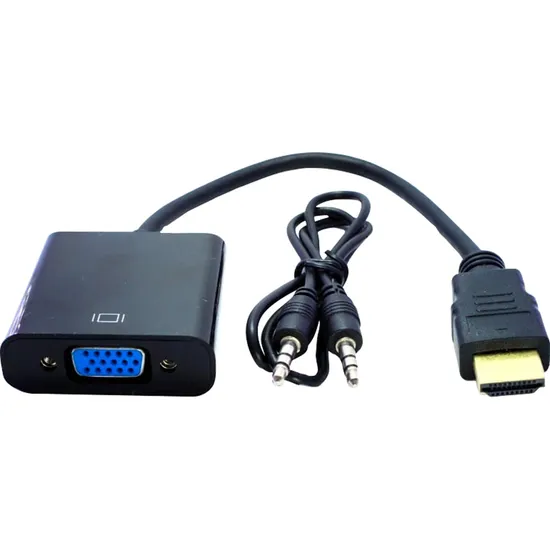 Conversor Com Saida de Audio HDMI X VGA Preto Storm (76527)