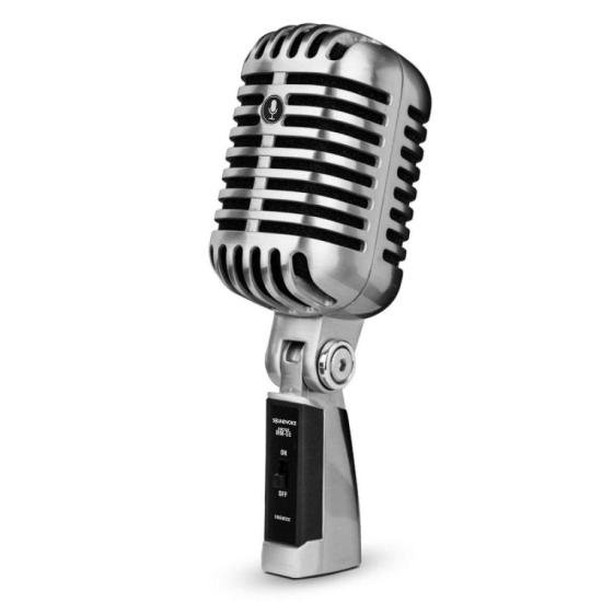 Microfone Retrô Soundvoice MM-55 por 422,00 à vista no boleto/pix ou parcele em até 10x sem juros. Compre na loja Mundomax!