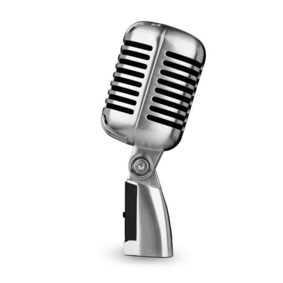 Microfone Retrô Soundvoice MM-55 por 422,00 à vista no boleto/pix ou parcele em até 10x sem juros. Compre na loja Mundomax!