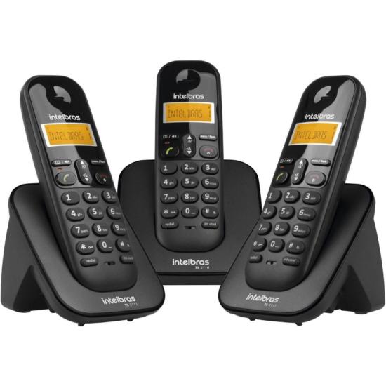 Telefone Sem Fio INTELBRASS Com 2 Ramais TS3113 Preto por 410,00 à vista no boleto/pix ou parcele em até 10x sem juros. Compre na loja Mundomax!