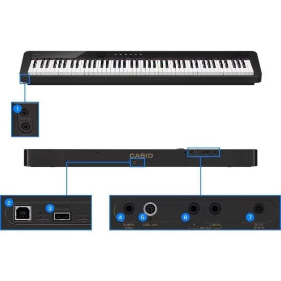 Piano Digital PX-S1100BK Preto Casio por 4.444,00 à vista no boleto/pix ou parcele em até 12x sem juros. Compre na loja Mundomax!