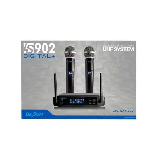 Sistema de Microfone Sem Fio Duplo Leson LS902 Plus Preto por 770,99 à vista no boleto/pix ou parcele em até 10x sem juros. Compre na loja Mundomax!