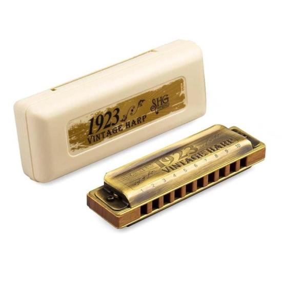 Gaita Hering Vintage Harp Diatônica Ré por 299,00 à vista no boleto/pix ou parcele em até 10x sem juros. Compre na loja Mundomax!