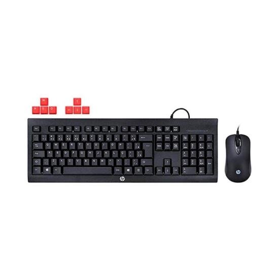 Kit Teclado e Mouse Gamer USB KM100 Preto HP por 125,90 à vista no boleto/pix ou parcele em até 5x sem juros. Compre na loja Mundomax!