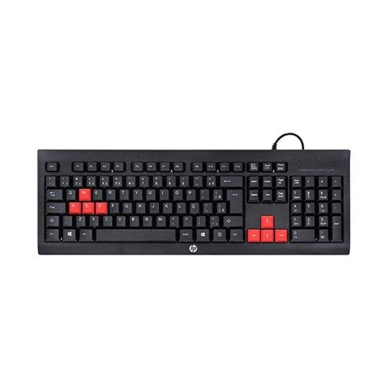 Kit Teclado e Mouse Gamer USB KM100 Preto HP por 125,90 à vista no boleto/pix ou parcele em até 5x sem juros. Compre na loja Mundomax!