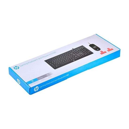 Kit Teclado e Mouse Gamer USB KM100 Preto HP por 125,90 à vista no boleto/pix ou parcele em até 5x sem juros. Compre na loja Mundomax!