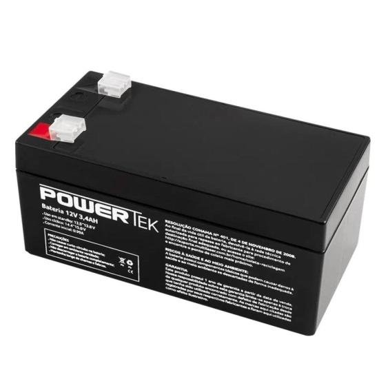Bateria Selada 12V 3,4Ah EN008 Powertek por 92,99 à vista no boleto/pix ou parcele em até 3x sem juros. Compre na loja Mundomax!
