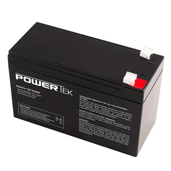 Bateria Selada 12V 9Ah EN015 Powertek por 135,00 à vista no boleto/pix ou parcele em até 5x sem juros. Compre na loja Mundomax!