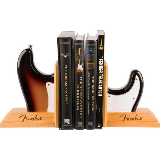 Suporte De Livros Fender Stratocaster Sunburst por 459,99 à vista no boleto/pix ou parcele em até 10x sem juros. Compre na loja Mundomax!