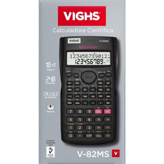 Calculadora Cientifica Vighs V-82MS Preta por 31,00 à vista no boleto/pix ou parcele em até 1x sem juros. Compre na loja Mundomax!