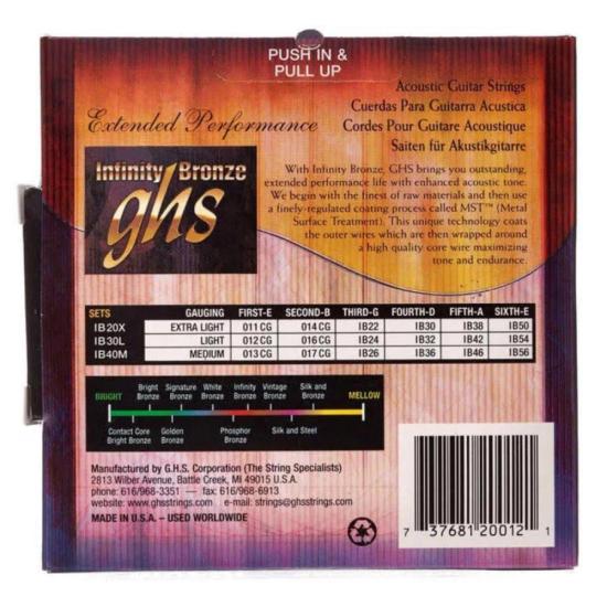 Encordoamento para Violão Aço GHS .013 Infinity Bronze por 79,00 à vista no boleto/pix ou parcele em até 3x sem juros. Compre na loja Mundomax!