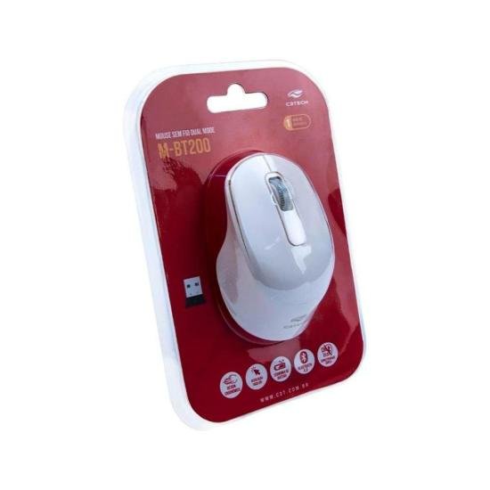 Mouse Sem Fio C3Tech M-BT200WH Dual Mode Branco por 67,99 à vista no boleto/pix ou parcele em até 2x sem juros. Compre na loja Mundomax!