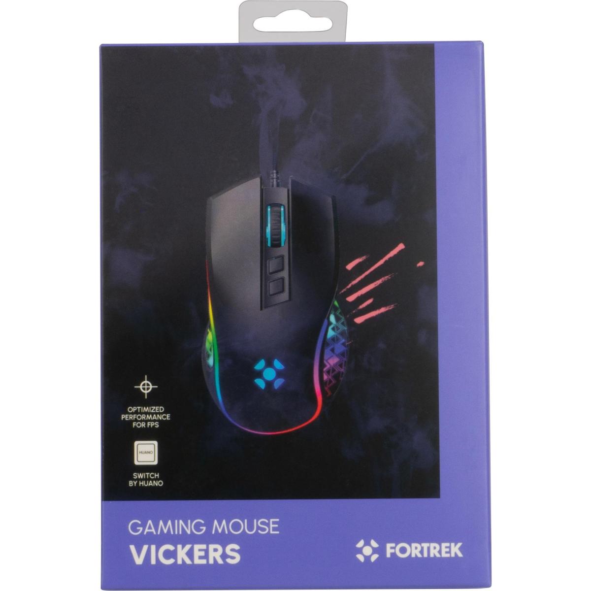 Mouse Gamer Rgb Para Jogo Fortrek Crusader 7200dpi 125hz - LOJA