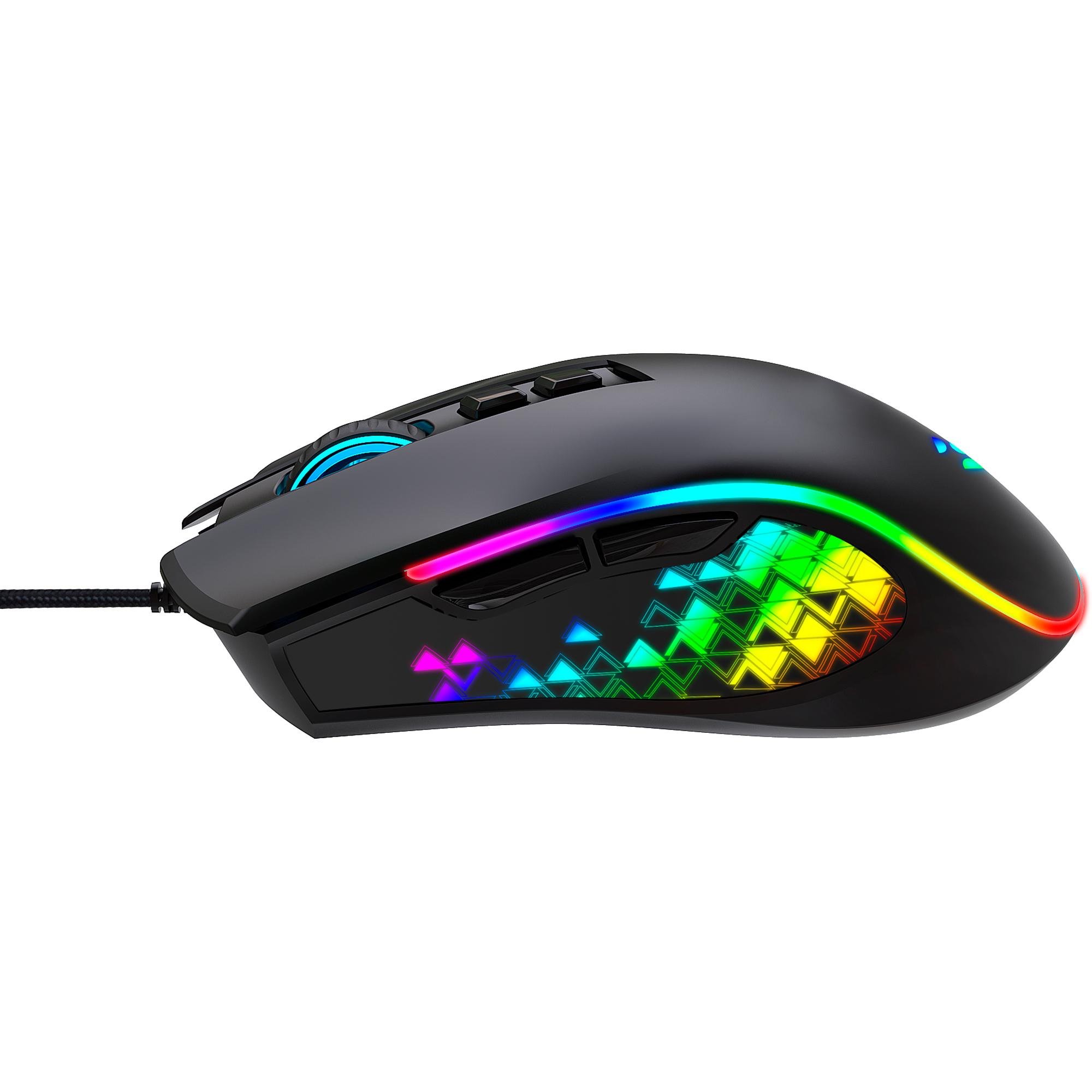 Mouse Gamer Rgb Para Jogo Fortrek Crusader 7200dpi 125hz - LOJA