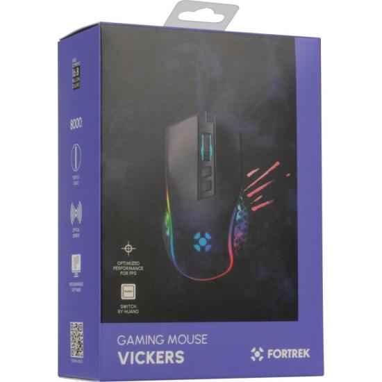 Mouse Gamer Fortrek Vickers New Edition 8000 Dpi RGB Preto por 64,41 à vista no boleto/pix ou parcele em até 2x sem juros. Compre na loja Fortrek!
