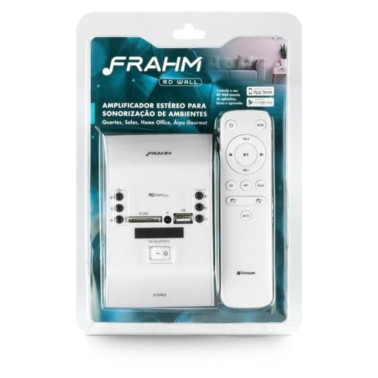 Amplificador de Parede FRAHM RD Wall Branco por 999,99 à vista no boleto/pix ou parcele em até 10x sem juros. Compre na loja Mundomax!