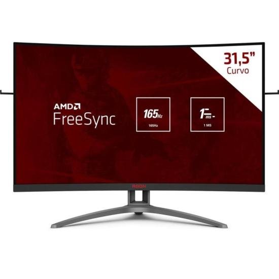 Monitor 31.5\" Curvo Full HD 165HZ AGON AOC por 2.846,90 à vista no boleto/pix ou parcele em até 12x sem juros. Compre na loja Mundomax!