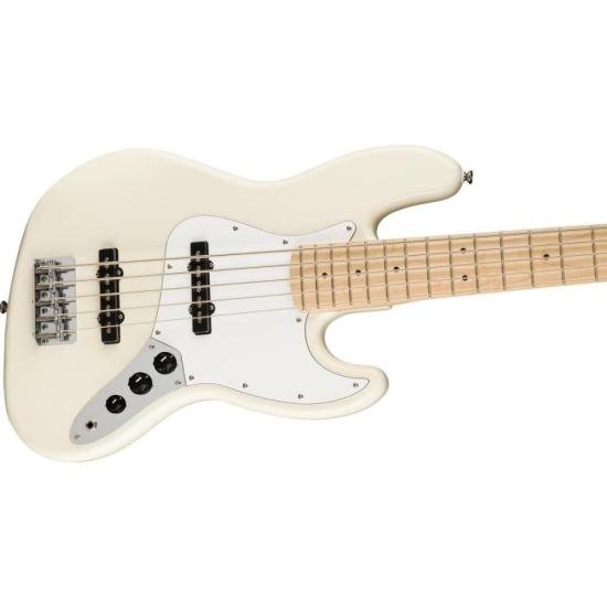 Contrabaixo SQUIER Affinity Jazz Bass V Olympic White por 4.028,99 à vista no boleto/pix ou parcele em até 12x sem juros. Compre na loja Mundomax!