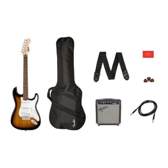 Kit Guitarra SQUIER Stratocaster Sunburst + Frontman 10G + Acessórios (77313)