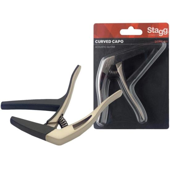 Capotraste STAGG para Guitarra e VIolão Aço SCPX-CU BG por 64,90 à vista no boleto/pix ou parcele em até 2x sem juros. Compre na loja Mundomax!