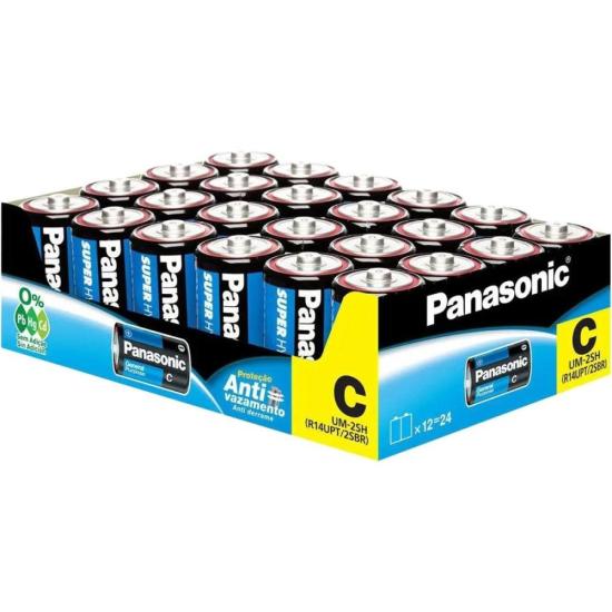 Pilha Zinco 1,5V C UM-2SH (C/24 Pilhas) Panasonic por 72,99 à vista no boleto/pix ou parcele em até 2x sem juros. Compre na loja Mundomax!