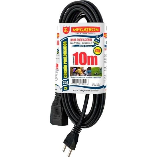 Cabo Prolongador 20A 2P 10 metros MEGATRON por 90,99 à vista no boleto/pix ou parcele em até 3x sem juros. Compre na loja Mundomax!