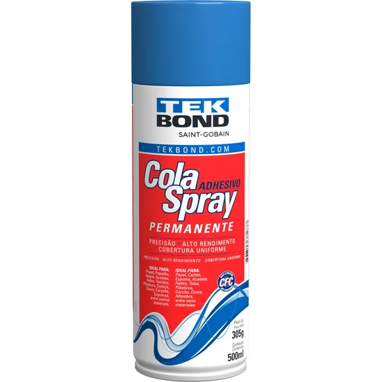 Cola Spray Permanente Tekbond 305g - Caixa Fechada por 689,99 à vista no boleto/pix ou parcele em até 10x sem juros. Compre na loja Mundomax!