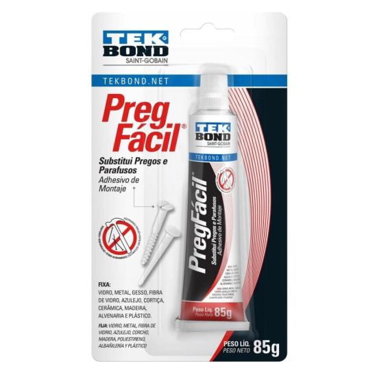 Preg Fácil Tekbond 85G - Caixa Fechada por 265,99 à vista no boleto/pix ou parcele em até 10x sem juros. Compre na loja Mundomax!