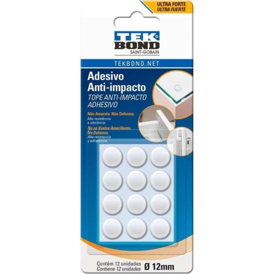 Adesivo Anti-impacto Redondo 12mm c/12 TEKBOND (77661)