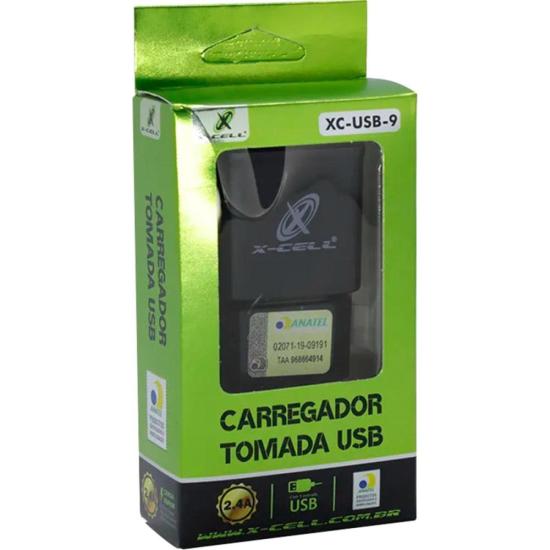 Carregador XC-USB-9 Preto X-Cell por 14,99 à vista no boleto/pix ou parcele em até 1x sem juros. Compre na loja Mundomax!