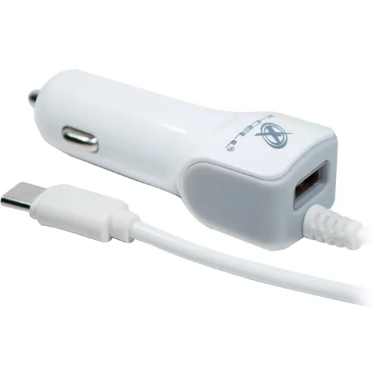 Carregador Veicular XC-USB-C USB 2.5A Branco XCell (77748)